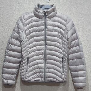 Marmot Women's Silver Puffer Jacket XS 600 Fill Duck Down